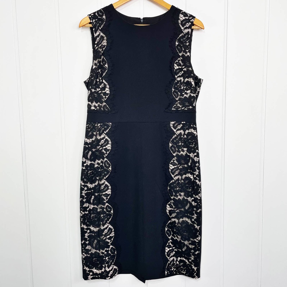 J. Crew Navy Blue Lace Panel Dress, Size 12